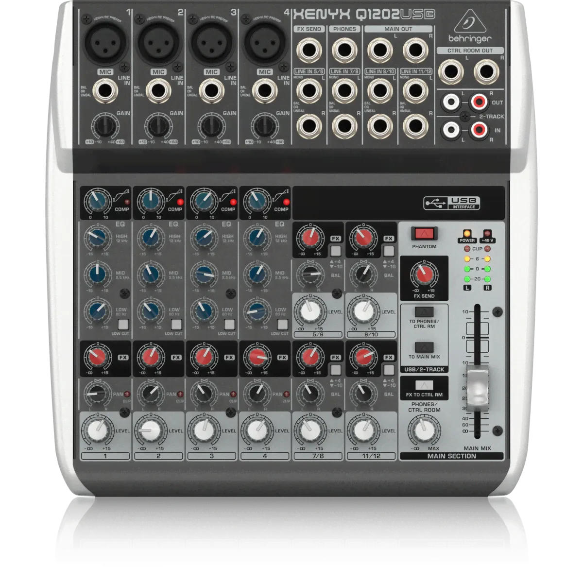 Behringer Q1202USB 12-канальный аналоговый микшер-1