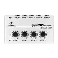 BEHRINGER MX400 MicroMIX Микшерный пульт 4-канальный, малошумящий линейный, 4 входа 1 выход