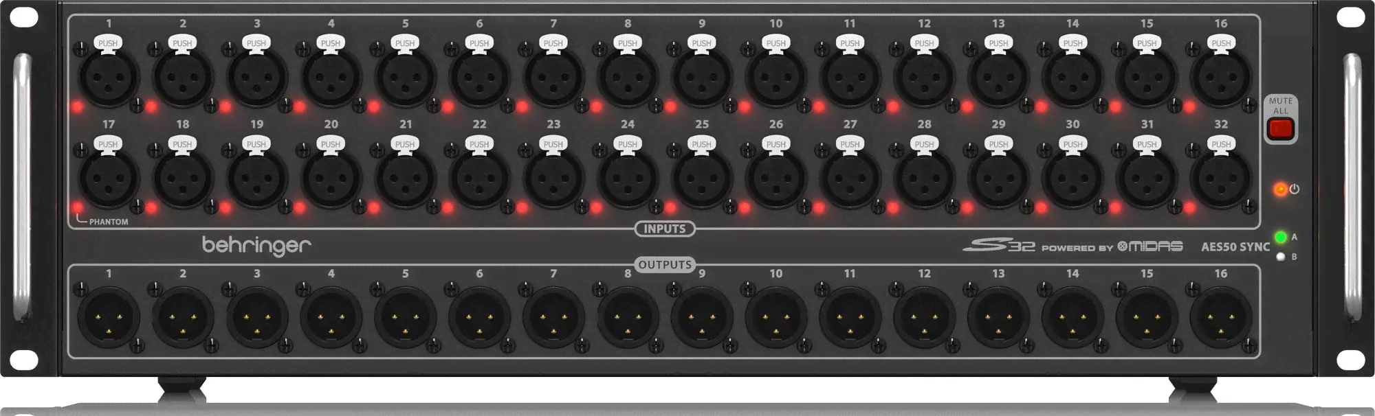 BEHRINGER S32 стейджбокс для цифровых микшеров, 32 входа, 16 выходов-2