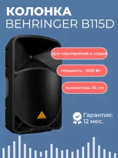 BEHRINGER B115D активная 2-х полосная акустическая система 1000 Вт, 2 порта для радиомикрофонов, 2-канальн. микшер