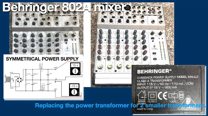 #Behringer #Eurorack 802A Power transformer replacement and cleaning