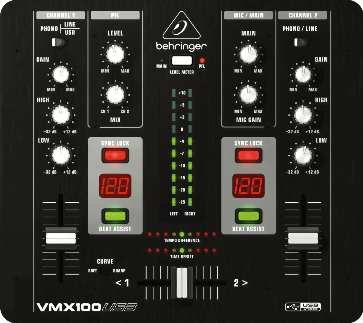 Behringer VMX100USB-EU - DJ микшерный пульт-0