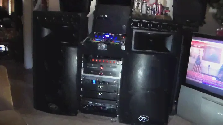 Eminence 15 inch woofers powered by Behringer amp  KM 1700