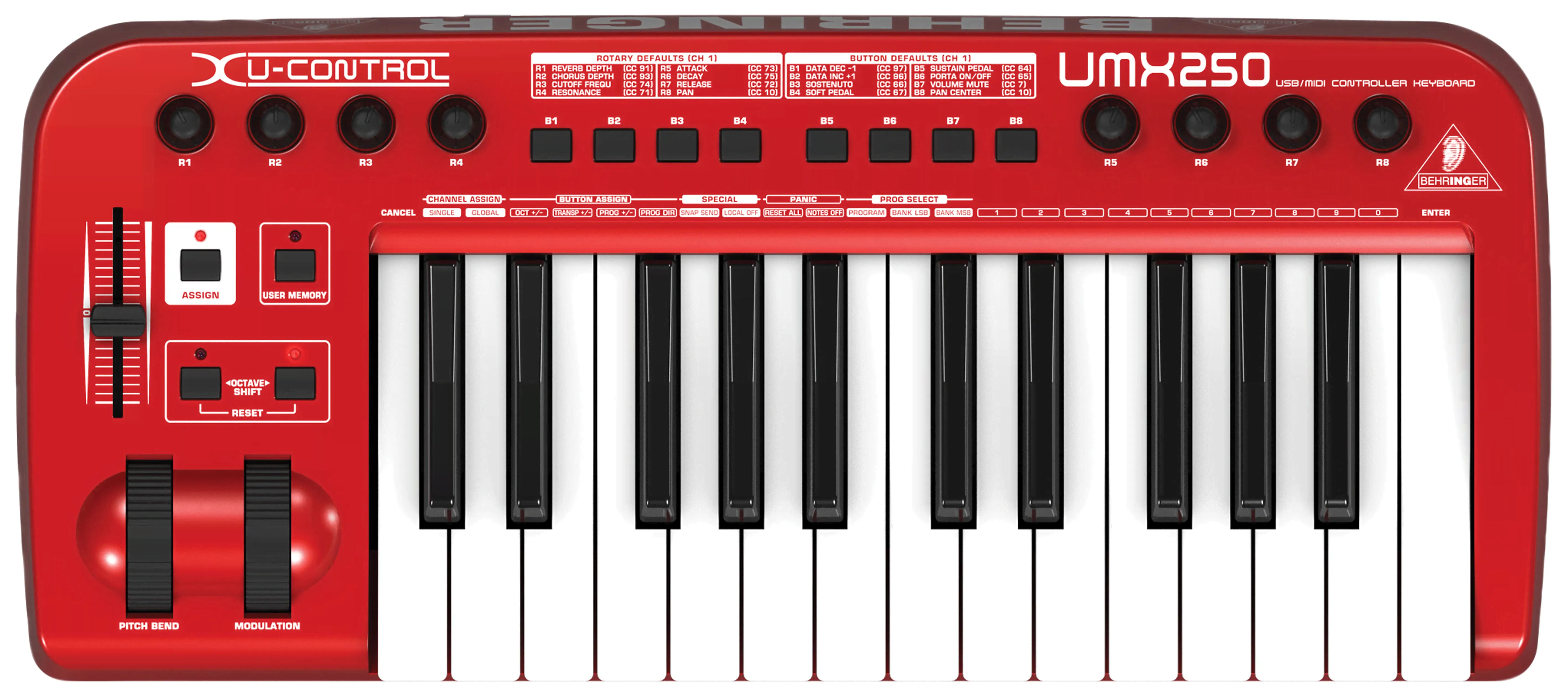 MIDI КЛАВИАТУРА BEHRINGER UMX250 U-CONTROL