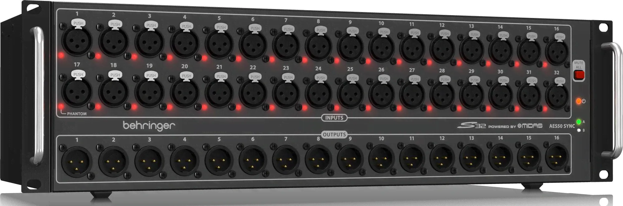 BEHRINGER S32 стейджбокс для цифровых микшеров, 32 входа, 16 выходов-3