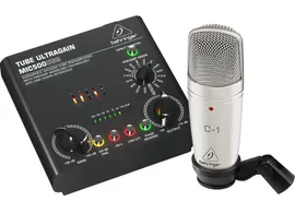 Behringer VOICE STUDIO набор для звукозаписи: MIC500USB ламповый предусилитель, конденсаторный микрофон C-1