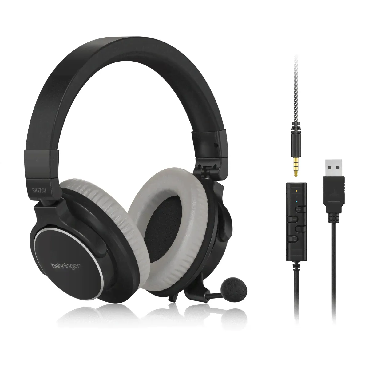 BEHRINGER BH470U стереогарнитура премиум-класса со съемным микрофоном и USB-кабелем